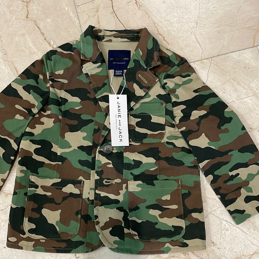 Janie and Jack Camo blazer jacket